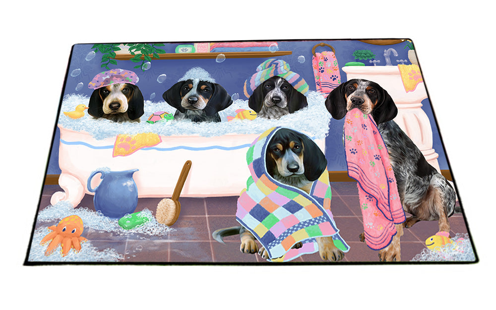 Rub A Dub Dogs In A Tub Bluetick Coonhounds Dog Floormat FLMS53490