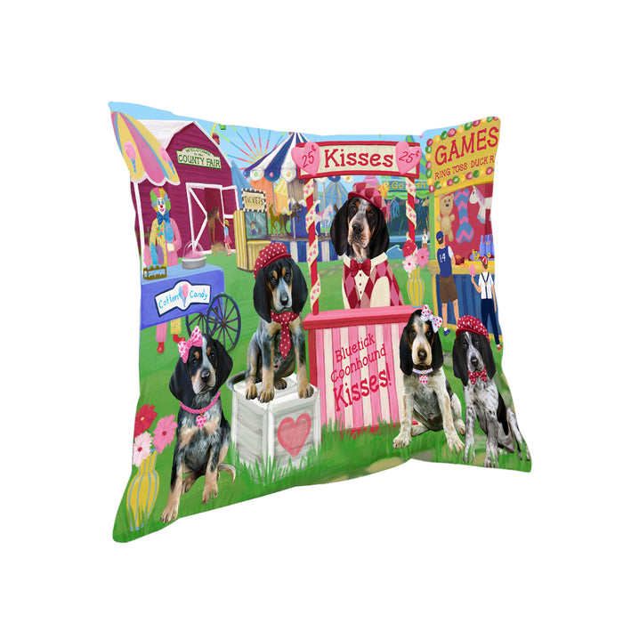 Carnival Kissing Booth Bluetick Coonhounds Dog Pillow PIL77876