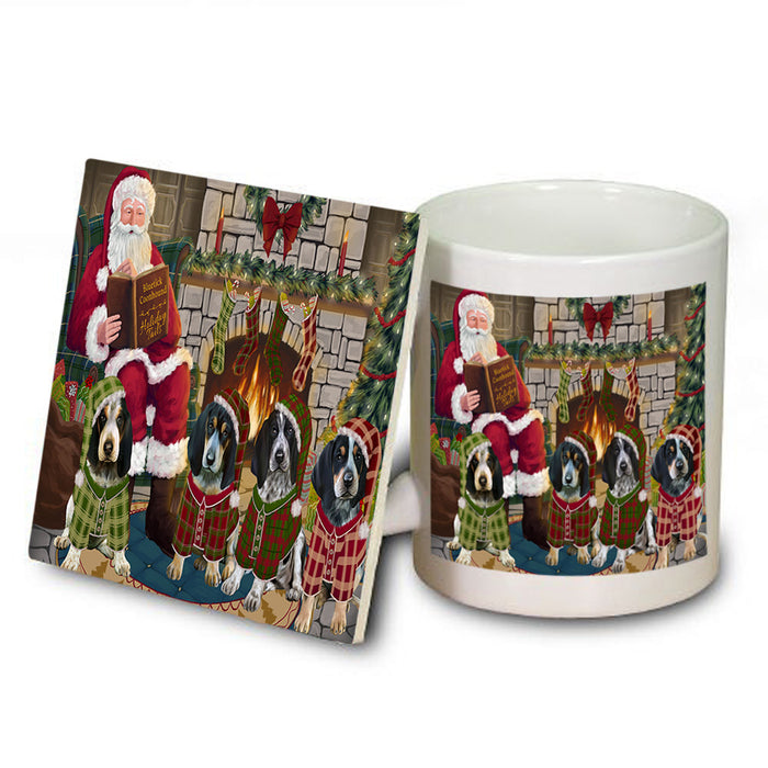 Christmas Cozy Holiday Tails Bluetick Coonhounds Dog Mug and Coaster Set MUC55097