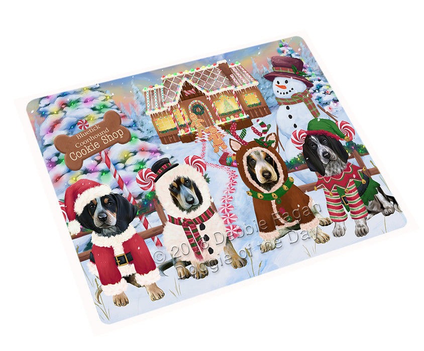 Holiday Gingerbread Cookie Shop Bluetick Coonhounds Dog Magnet MAG73470 (Small 5.5" x 4.25")
