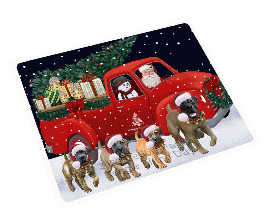 Christmas Express Delivery Red Truck Running Boerboel Dogs Cutting Board - Easy Grip Non-Slip Dishwasher Safe Chopping Board Vegetables C77746
