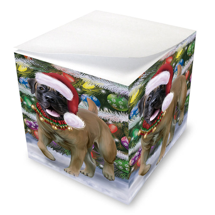 Chistmas Trotting in the Snow Boerboel Dog Note Cube NOC-DOTD-A57694