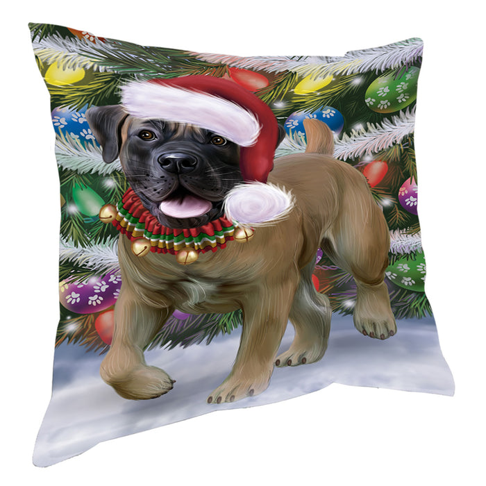 Chistmas Trotting in the Snow Boerboel Dog Pillow with Top Quality High-Resolution Images - Ultra Soft Pet Pillows for Sleeping - Reversible & Comfort - Ideal Gift for Dog Lover - Cushion for Sofa Couch Bed - 100% Polyester, PILA93832