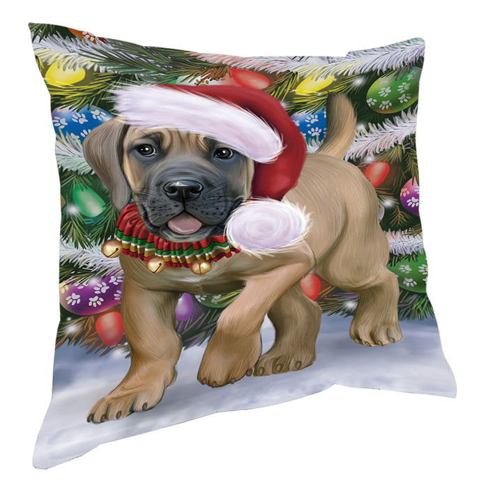 Chistmas Trotting in the Snow Boerboel Dog Pillow with Top Quality High-Resolution Images - Ultra Soft Pet Pillows for Sleeping - Reversible & Comfort - Ideal Gift for Dog Lover - Cushion for Sofa Couch Bed - 100% Polyester, PILA93838
