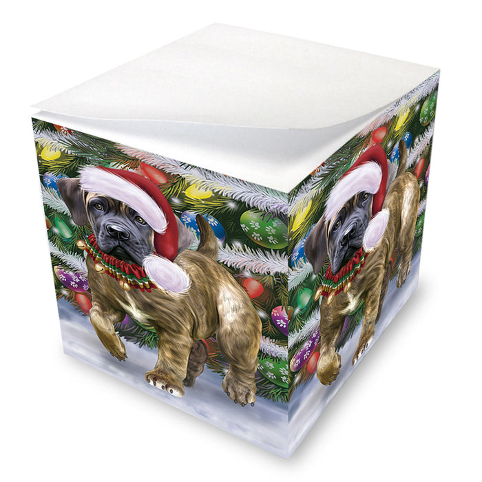 Chistmas Trotting in the Snow Boerboel Dog Note Cube NOC-DOTD-A57697