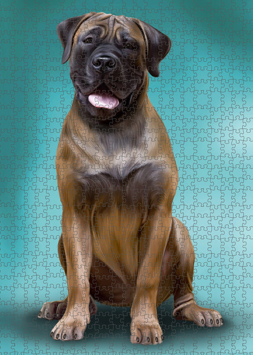 Boerboel Dog Portrait Jigsaw Puzzle for Adults Animal Interlocking Puzzle Game Unique Gift for Dog Lover's with Metal Tin Box