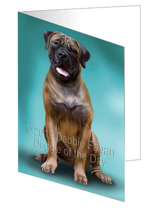 Boerboel Dog Handmade Artwork Assorted Pets Greeting Cards and Note Cards with Envelopes for All Occasions and Holiday Seasons GCD77603