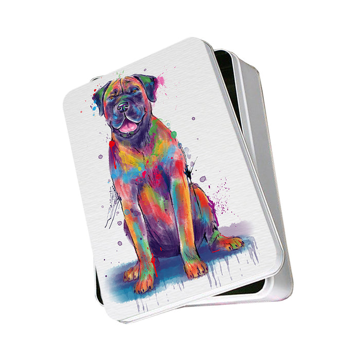 Watercolor Boerboel Dog Photo Storage Tin PITN57483