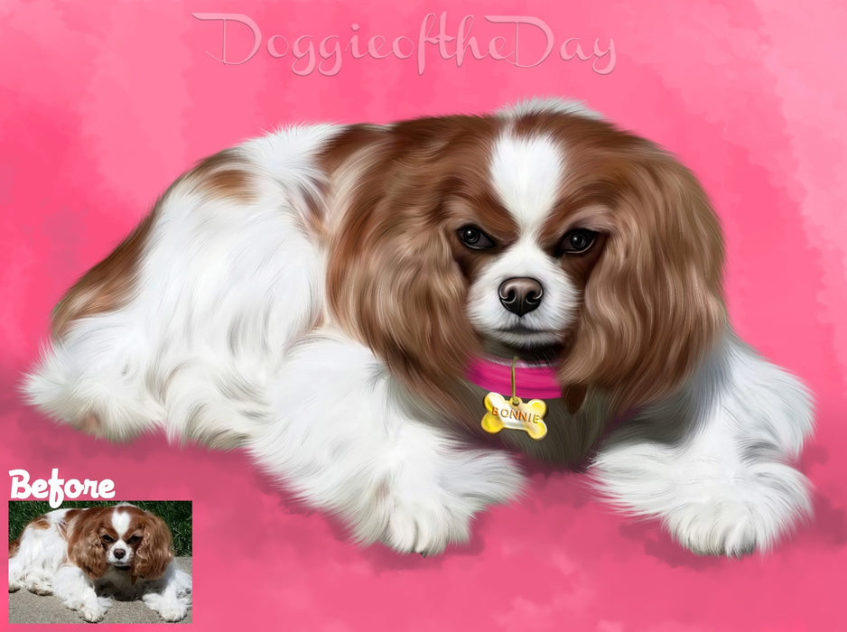 Digital Painting PERSONALIZED PET PORTRAIT! Custom Pet Dog or Cat Art