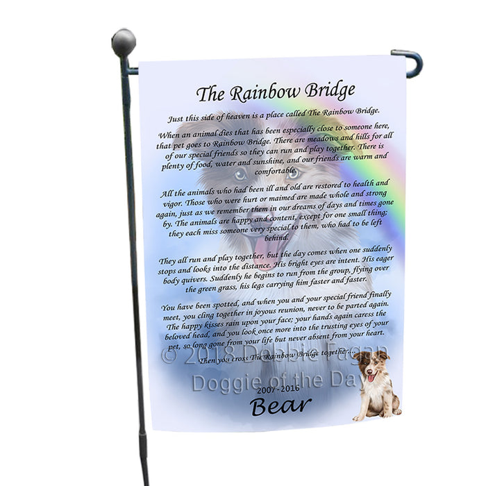 Rainbow Bridge Border Collie Dog Garden Flag GFLG56109