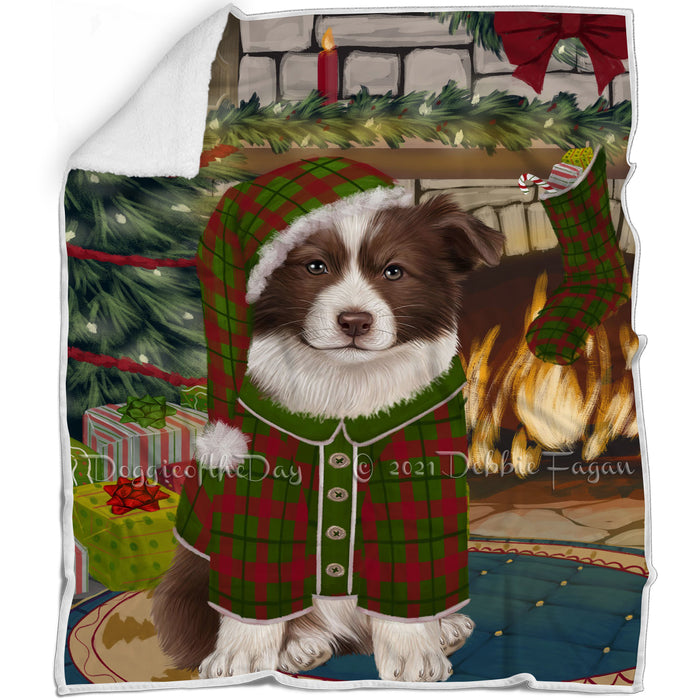 The Stocking was Hung Border Collie Dog Blanket BLNKT116517
