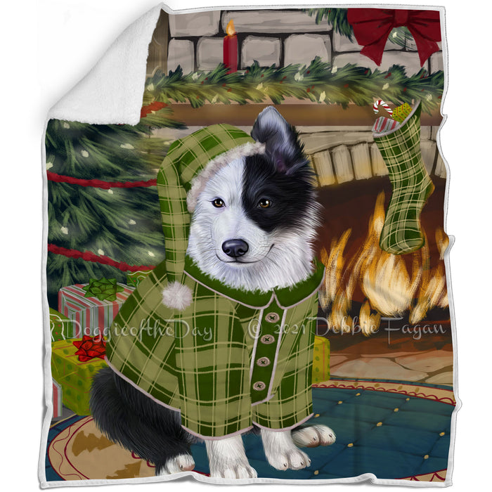 The Stocking was Hung Border Collie Dog Blanket BLNKT116535