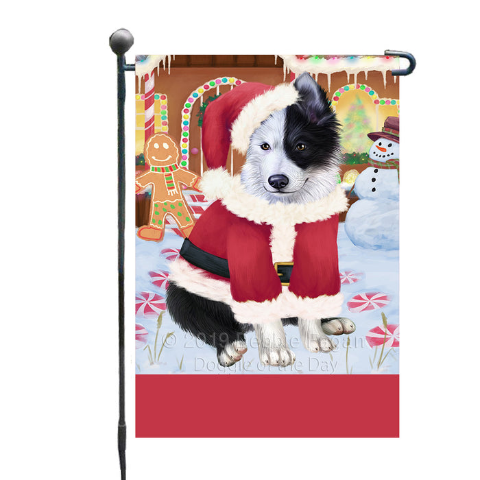 Personalized Gingerbread Candyfest Border Collie Dog Custom Garden Flag GFLG63963