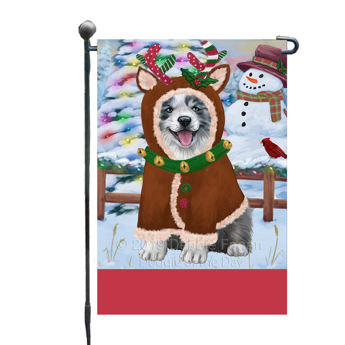 Personalized Gingerbread Candyfest Border Collie Dog Custom Garden Flag GFLG63965