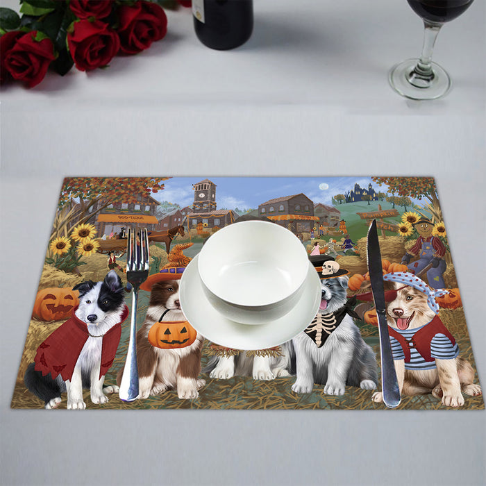 Halloween 'Round Town Border Collie Dogs Placemat