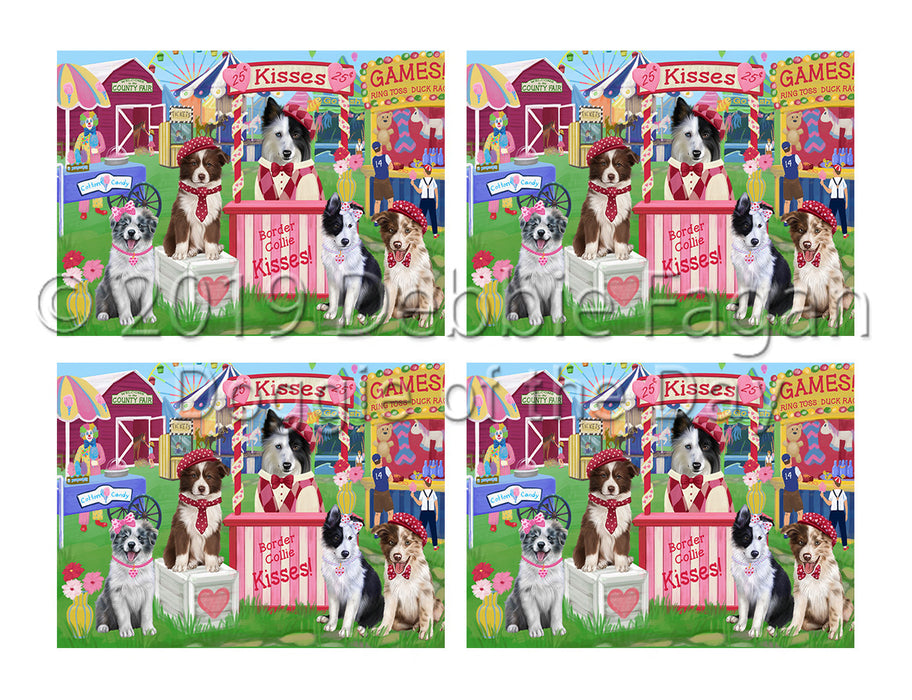 Carnival Kissing Booth Border Collie Dogs Placemat