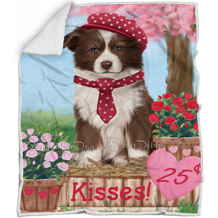 Rosie 25 Cent Kisses Border Collie Dog Blanket BLNKT122898