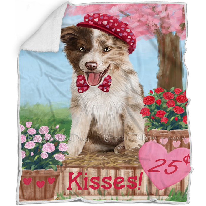 Rosie 25 Cent Kisses Border Collie Dog Blanket BLNKT122907