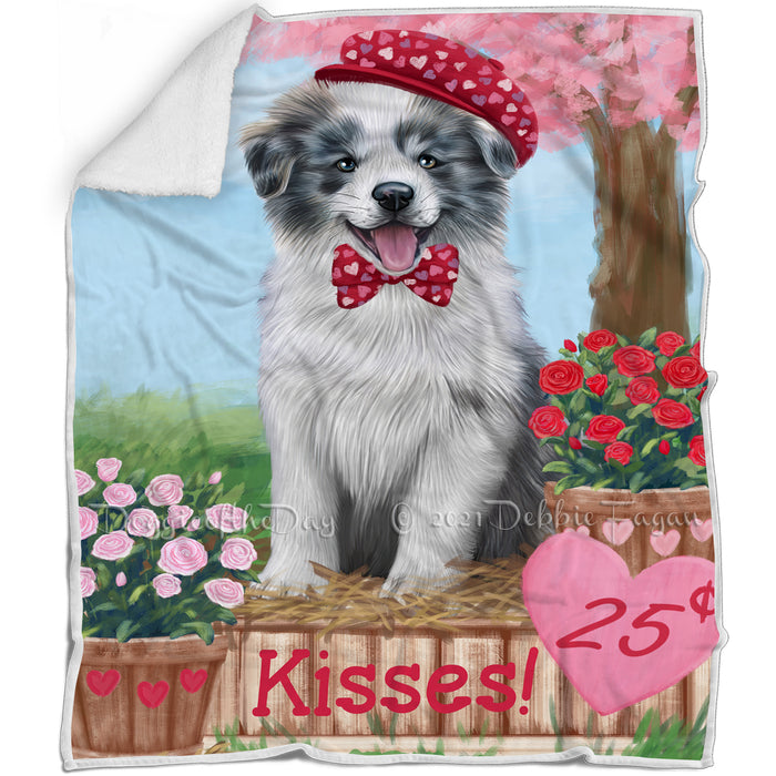 Rosie 25 Cent Kisses Border Collie Dog Blanket BLNKT122916