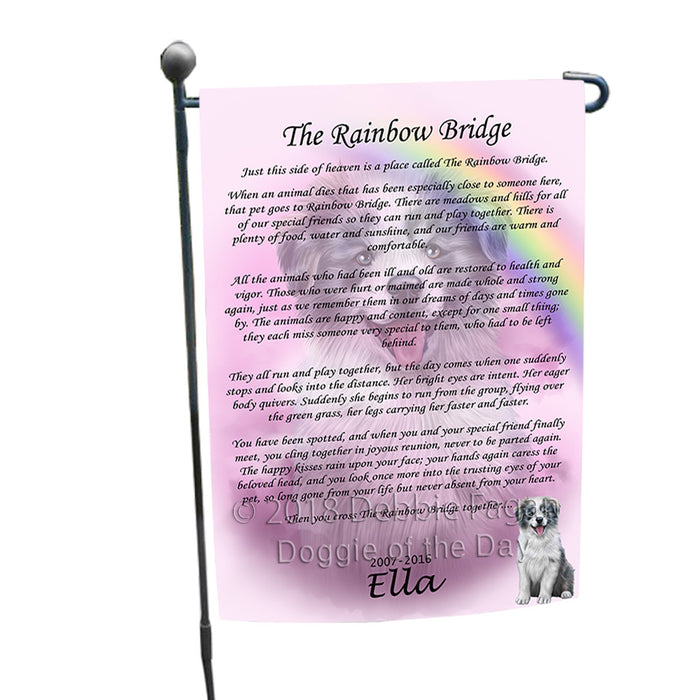 Rainbow Bridge Border Collie Dog Garden Flag GFLG56111