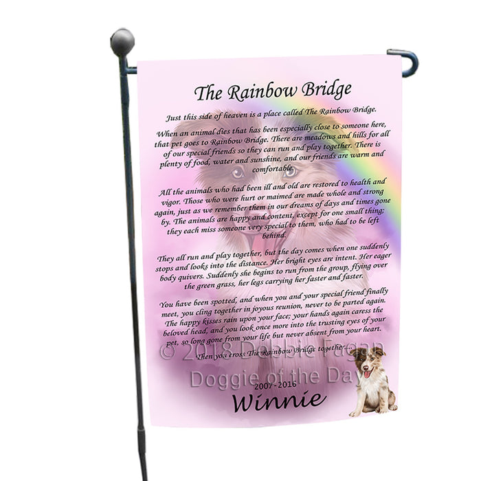 Rainbow Bridge Border Collie Dog Garden Flag GFLG56112