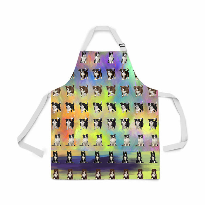 Paradise Wave Border Collie Dogs All Over Print Adjustable Apron