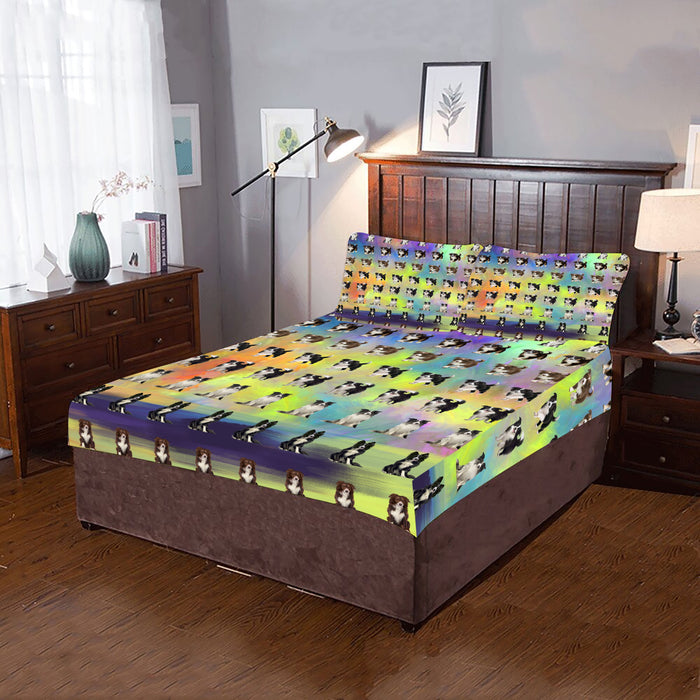 Paradise Wave Border Collie Dogs 3-Piece Bedding Set
