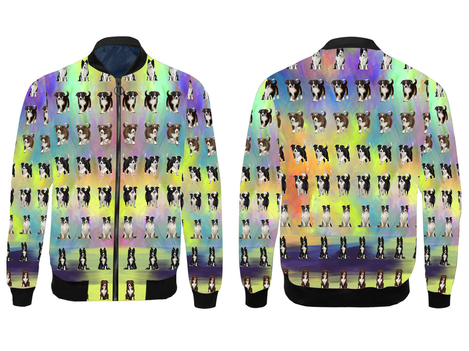 Paradise Wave Border Collie Dogs All Over Print Wome's Jacket