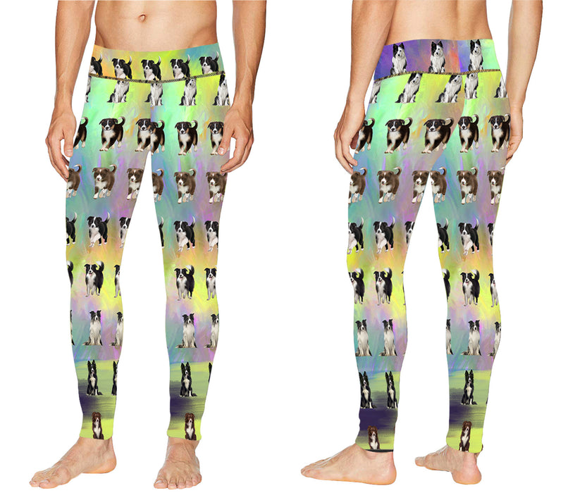 Paradise Wave Border Collie Dogs All Over Print Meggings