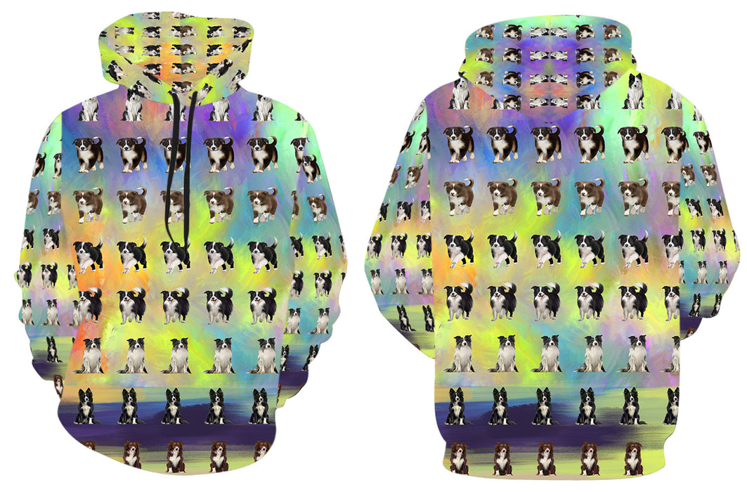 Paradise Wave Border Collie Dogs All Over Print Men's Hoodie