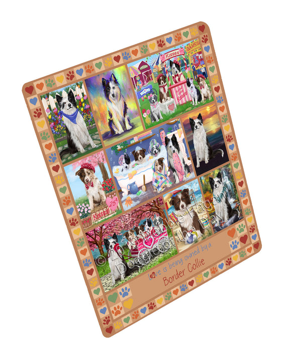 Love is Being Owned Border Collie Dog Beige Small Magnet MAG76379