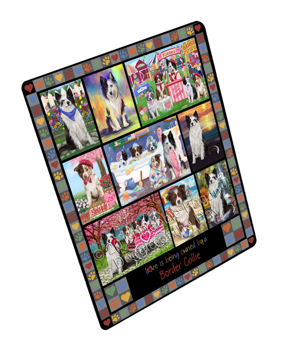 Love is Being Owned Border Collie Dog Grey Small Magnet MAG76380