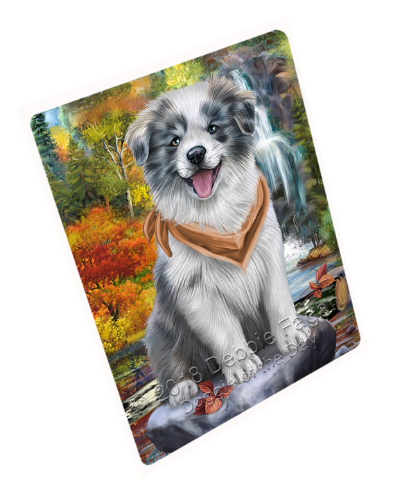 Scenic Waterfall Border Collie Dog Magnet Mini (3.5" x 2") MAG52986