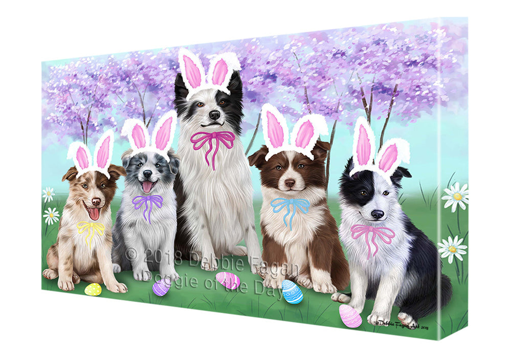 Border Collies Dog Easter Holiday Canvas Wall Art CVS57108
