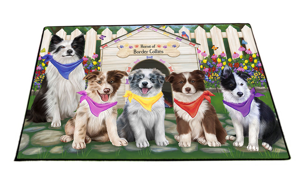 Spring Dog House Border Collies Dog Floormat FLMS50118