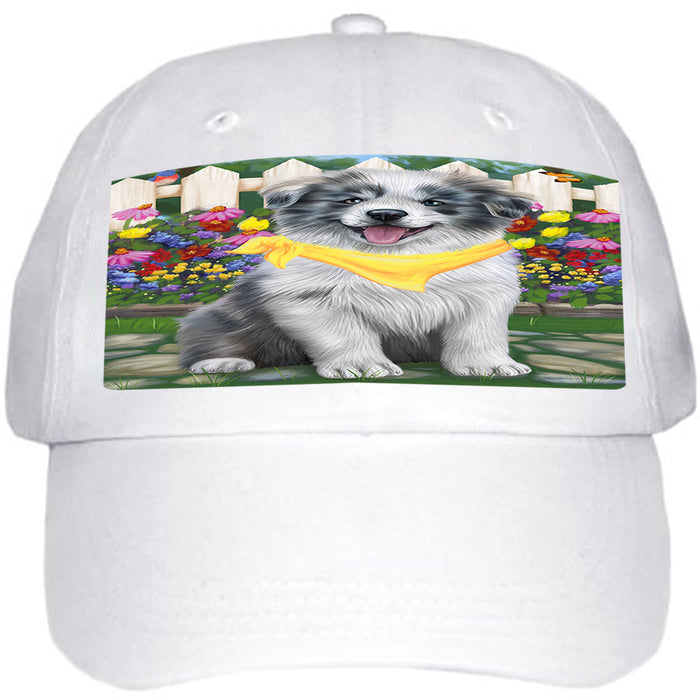 Spring Floral Border Collie Dog Ball Hat Cap HAT53133