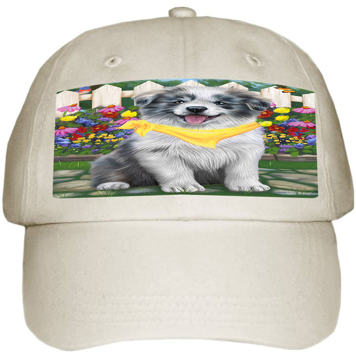 Spring Floral Border Collie Dog Ball Hat Cap HAT53133