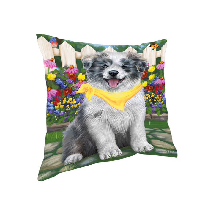Spring Floral Border Collie Dog Pillow PIL55056