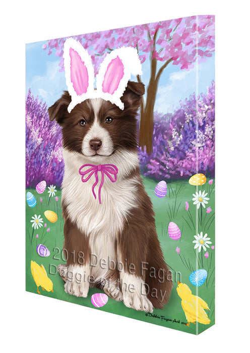 Border Collie Dog Easter Holiday Canvas Wall Art CVS57117