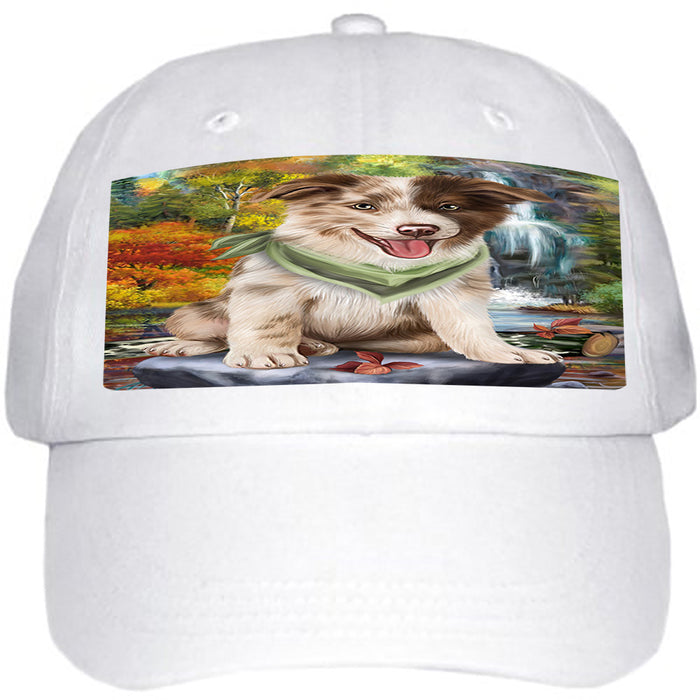 Scenic Waterfall Border Collie Dog Ball Hat Cap HAT52860