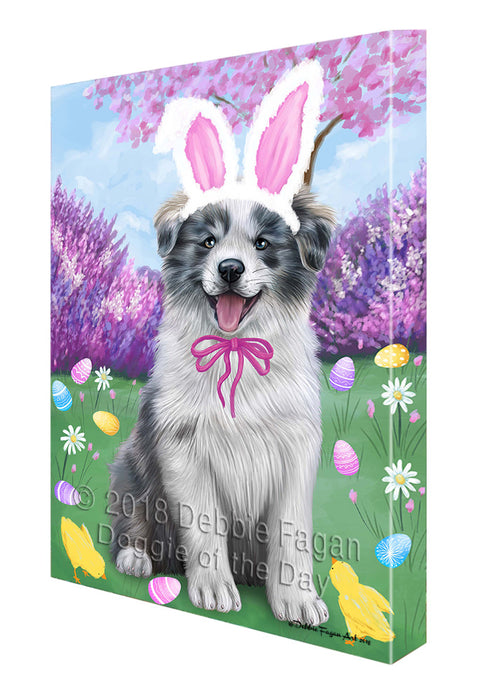 Border Collie Dog Easter Holiday Canvas Wall Art CVS57144