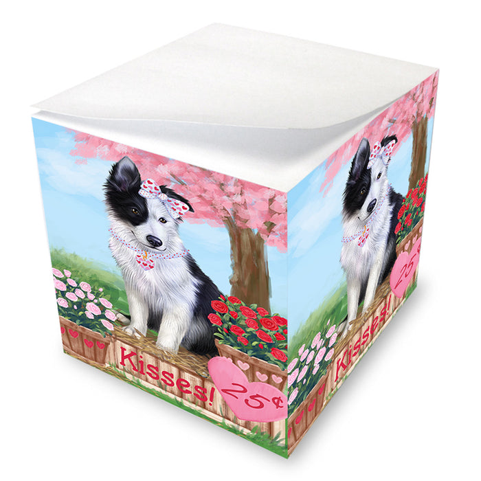 Rosie 25 Cent Kisses Border Collie Dog Note Cube NOC54013
