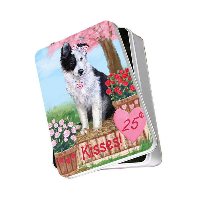 Rosie 25 Cent Kisses Border Collie Dog Photo Storage Tin PITN55884