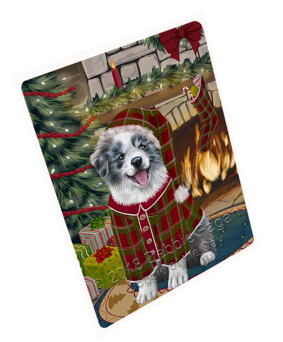 The Stocking was Hung Border Collie Dog Magnet MAG70833 (Small 5.5" x 4.25")