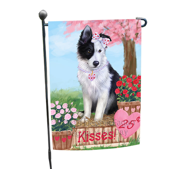 Rosie 25 Cent Kisses Border Collie Dog Garden Flag GFLG56489