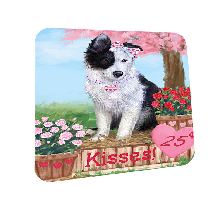 Rosie 25 Cent Kisses Border Collie Dog Coasters Set of 4 CST55899