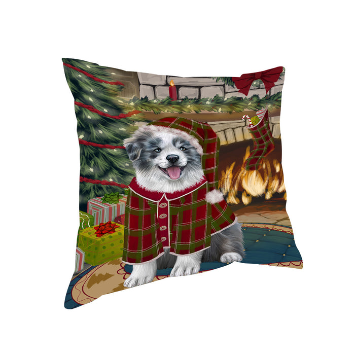 The Stocking was Hung Border Collie Dog Pillow PIL69856