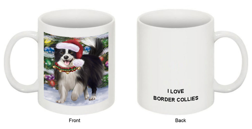 Trotting in the Snow Border Collie Dog Coffee Mug MUG50818