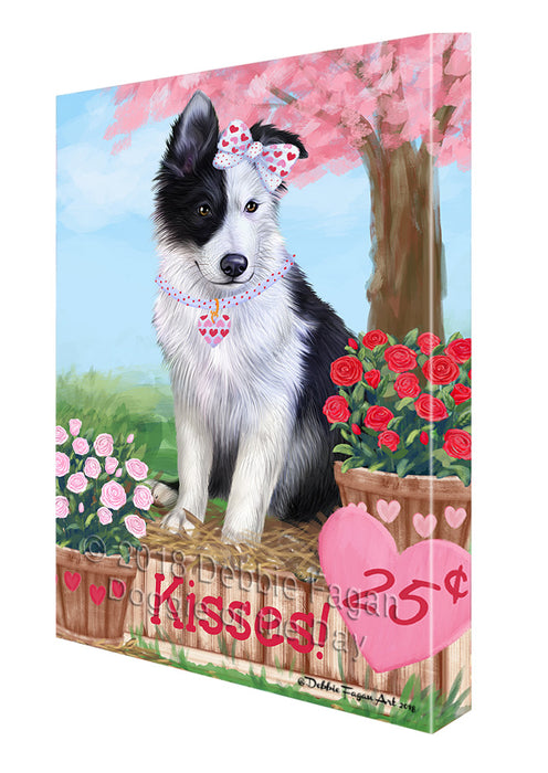 Rosie 25 Cent Kisses Border Collie Dog Canvas Print Wall Art Décor CVS125693