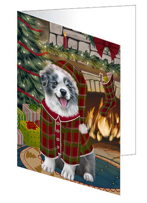 The Stocking was Hung Chow Chow Dog Handmade Artwork Assorted Pets Greeting Cards and Note Cards with Envelopes for All Occasions and Holiday Seasons GCD70352